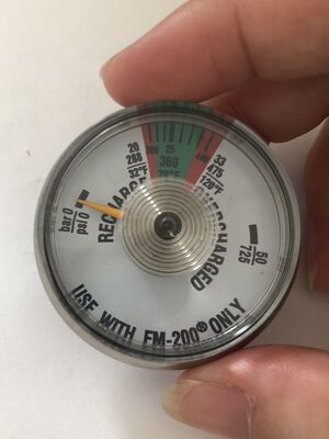 FM-200 mini drukmeter. Brandbestrijdingscilinder manometer.