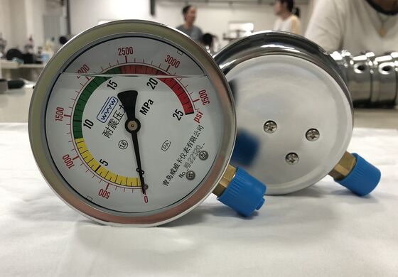 Roestvrijstalen Manometer met Aangepaste Ondersteuning OBM en Vloeistofcompatibiliteit Lucht Ontworpen voor Industrieel Gebruik