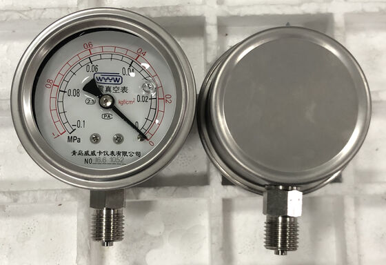Oliegevuld Geen Olie Droog Economisch Drukmeter Met Gas Zuurstof CO2 Zwarte Stalen Behuizing Duurzaam Drukregelapparaat